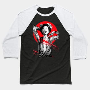 Pop Art Geisha Girl Urban Fashion Baseball T-Shirt